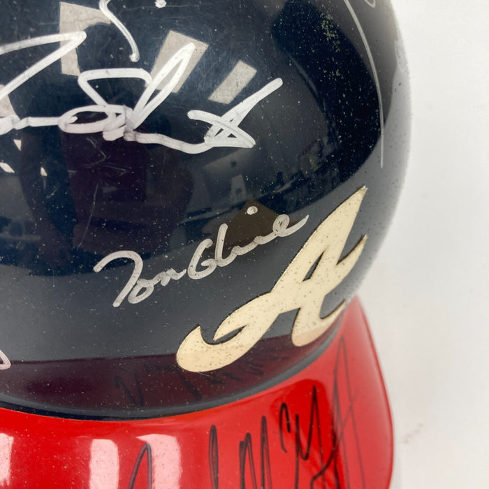 1995 - 1996 Atlanta Braves Team Signed Authentic Atlanta Braves Helmet JSA COA