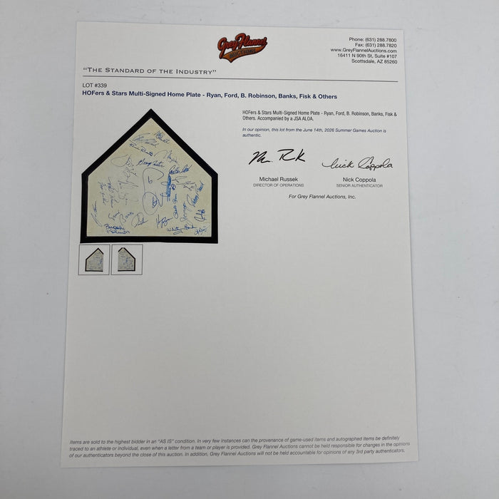 Nolan Ryan Roger Clemens Johnny Bench Mike Schmidt HOF Signed Home Plate JSA