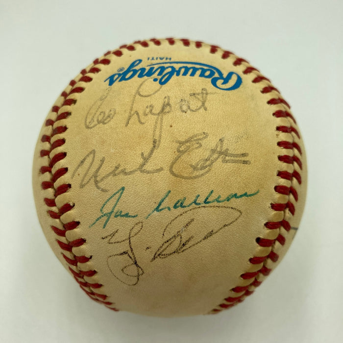 Mickey Mantle Roger Maris Joe Dimaggio Yankees Multi Signed Baseball PSA DNA COA