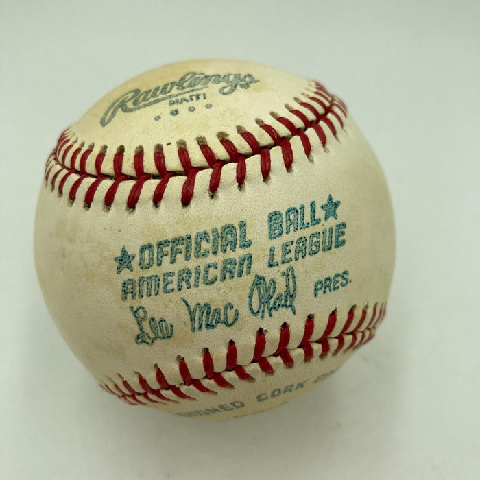 Ted Williams Signed Vintage American League Macphail Baseball Beckett COA