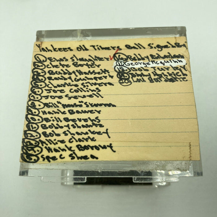 1920's-1950's New York Yankees Legends & Stars Bob Shawkey Signed Baseball JSA