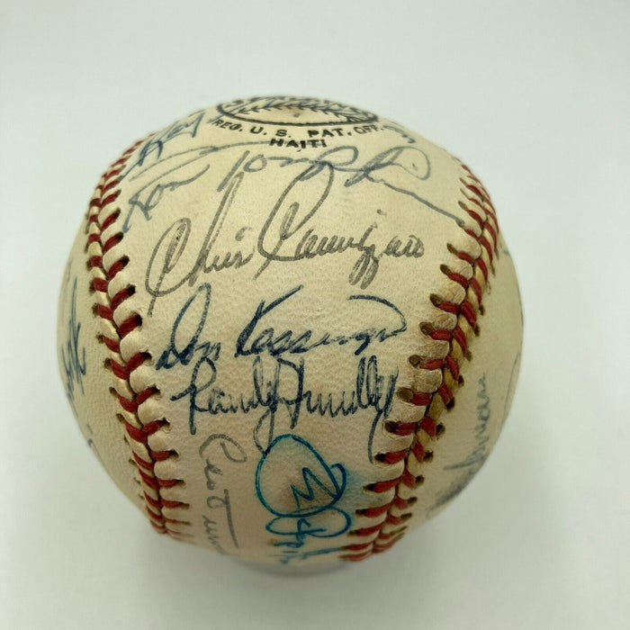 1971 Chicago Cubs Team Signed National League Baseball JSA COA Ernie Banks