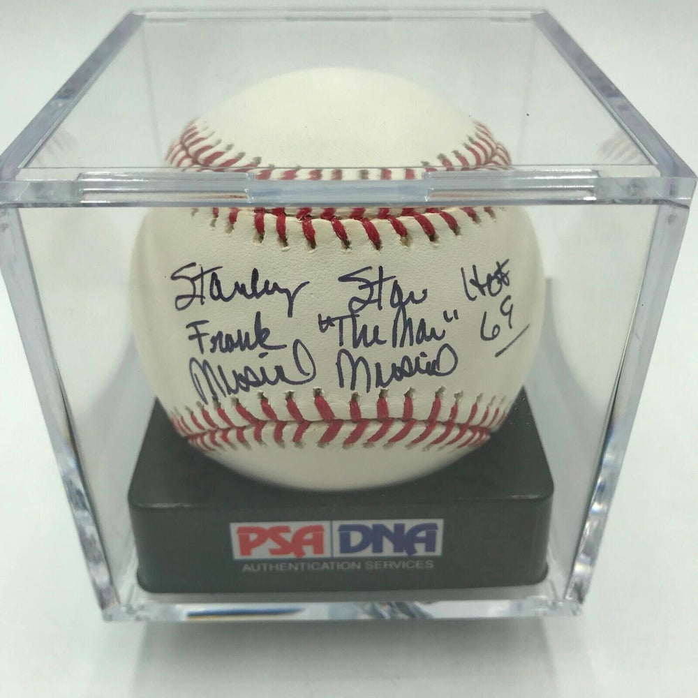 Stan Musial Stanley Frank Full Name Signed Heavily Inscribed Baseball PSA DNA