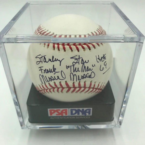 Stan Musial Stanley Frank Full Name Signed Heavily Inscribed Baseball PSA DNA