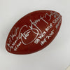 Joe Montana Steve Young Jerry Rice Signed Inscribed Super Bowl Football JSA COA