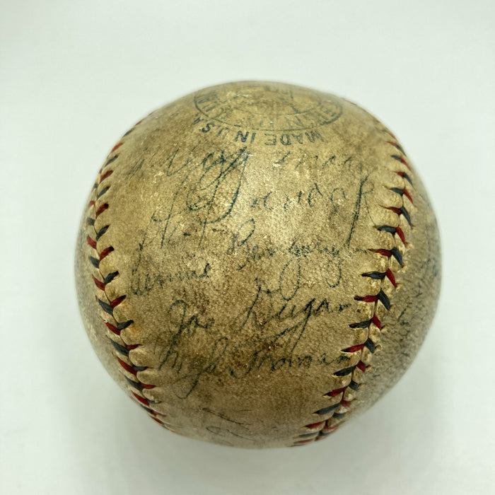 1927 NY Yankees WS Champs Team Signed Baseball Babe Ruth Lou Gehrig PSA DNA COA