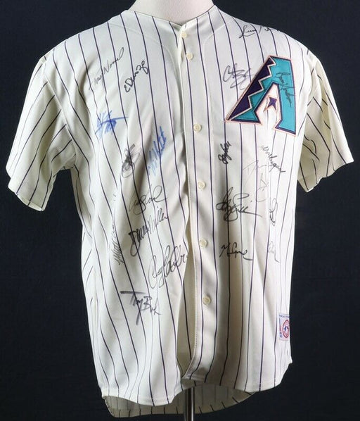 RARE 2001 Arizona Diamondbacks World Series Champs Team Signed Jersey PSA DNA