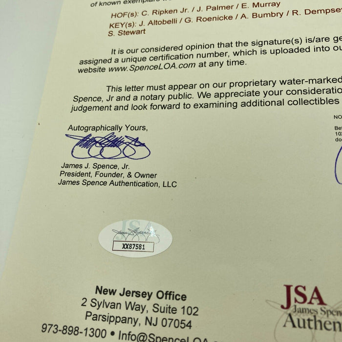 1983 Baltimore Orioles World Champions Team Signed Baseball Cal Ripken JSA