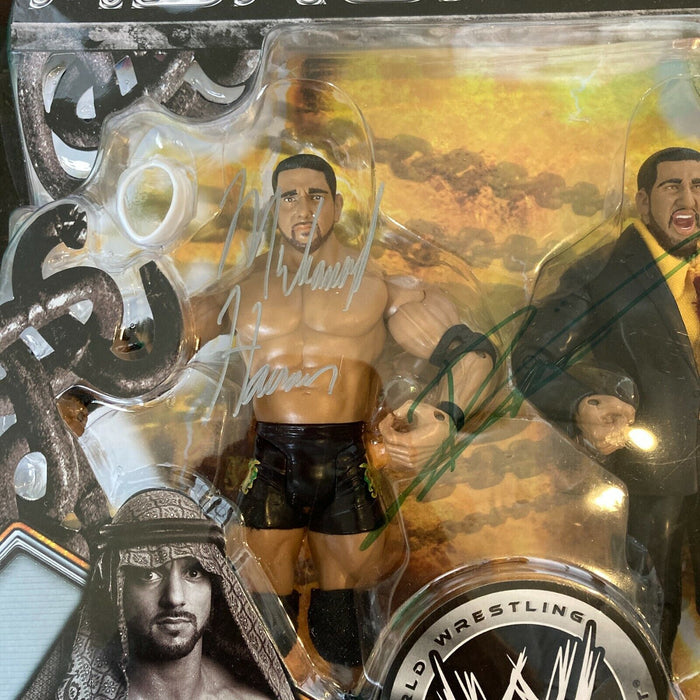 Muhammad Hassan & Khosrow Daivari Signed WWE Wrestling Adrenaline Figure JSA COA