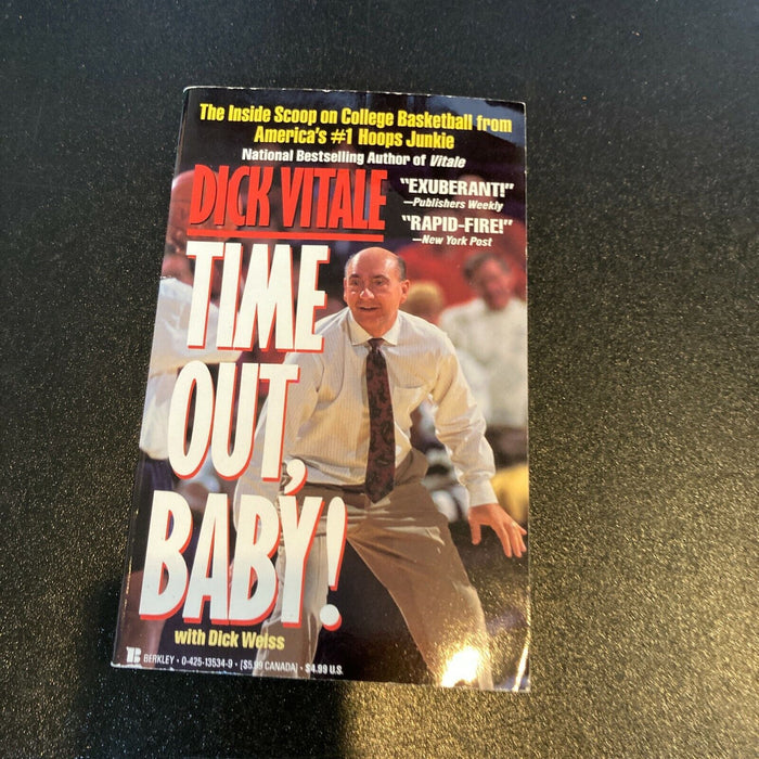 Dick Vitale Signed Autographed "Time Out, Baby" Book