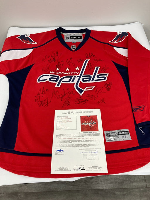 2007-2008 Washington Capitals Team Signed Game Jersey Alexander Ovechkin JSA COA