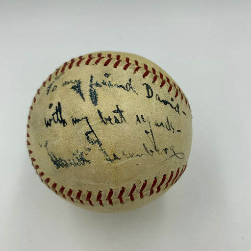 Hank Greenberg 1940's Single Signed Baseball "To My Friend David" With JSA COA