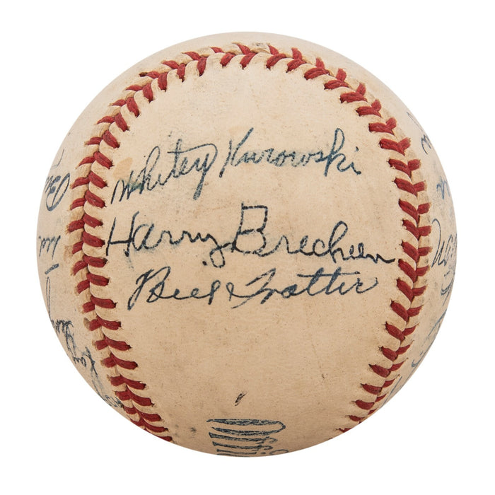 1944 St. Louis Cardinals World Series Champs Team Signed Baseball With JSA COA