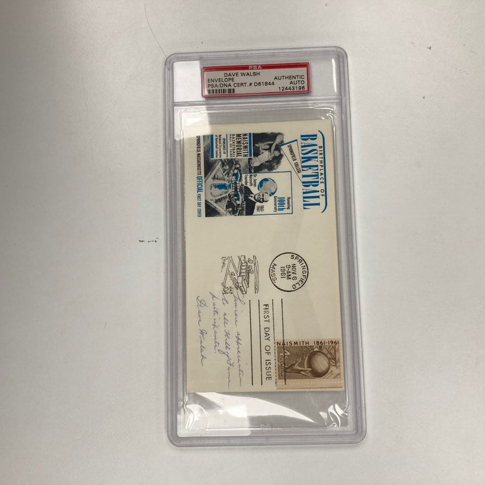 Dave Walsh Signed First Day Cover PSA/DNA Certified NBA HOF