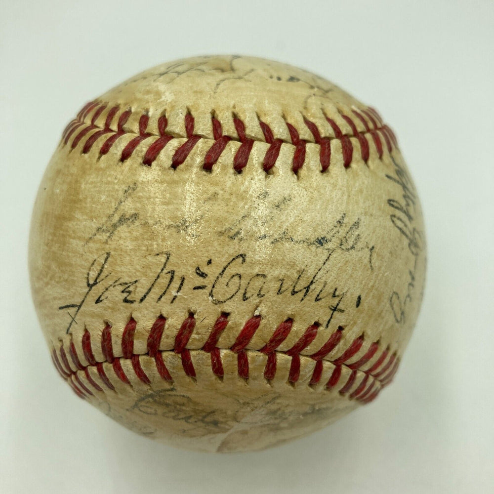 1942 New York Yankees AL Champs Team Signed Baseball Joe Dimaggio JSA COA