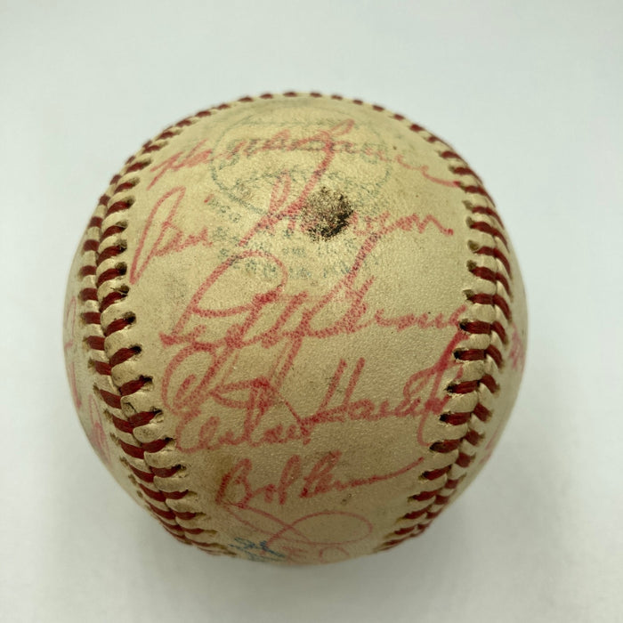 1951 Yankees World Series Champs Team Signed Baseball Mickey Mantle DImaggio JSA