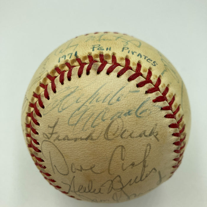 1971 Pittsburgh Pirates WS Champs Team Signed Baseball Roberto Clemente BAS COA