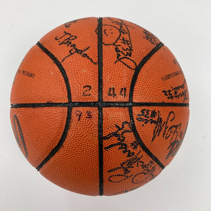 1991-92 LSU Team Signed Final Four Game Used Basketball Shaquille O'Neal JSA