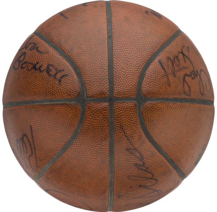 1975-76 Boston Celtics NBA Champs Team Signed Game Used Basketball Beckett COA