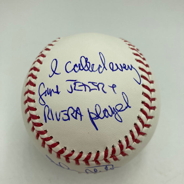 John Sterling "I Called Every Game Jeter & Rivera Played" Signed Baseball JSA