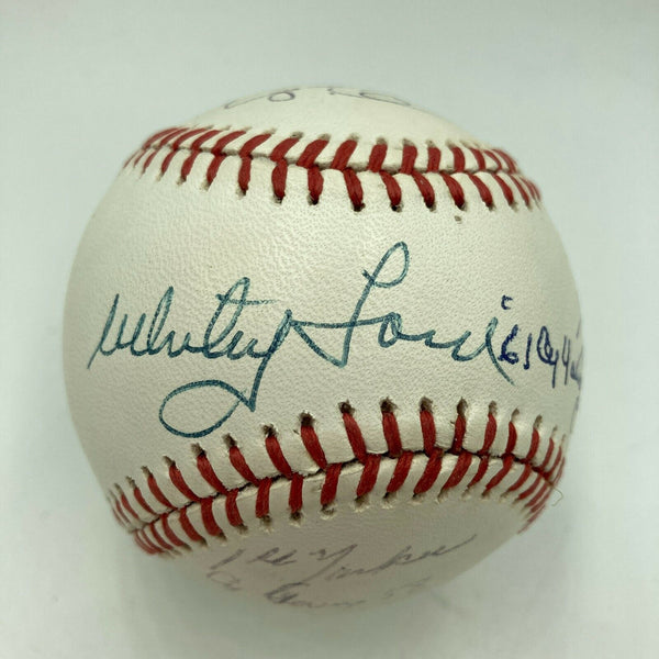 Whitey Ford Ron Guidry Yankees Cy Young Winners Multi Signed Baseball JSA COA