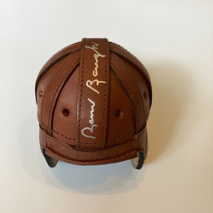 Sammy Baugh Signed Vintage Leather Mini Helmet JSA COA