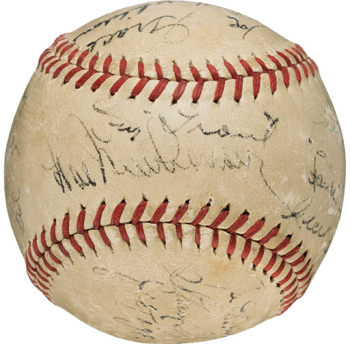 1949 All Star Team Signed Baseball Joe Dimaggio Ted Williams JSA & Beckett COA