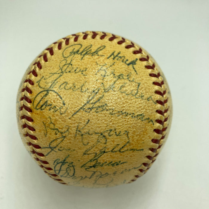1953 New York Yankees World Series Champs Team Signed Baseball Mickey Mantle JSA