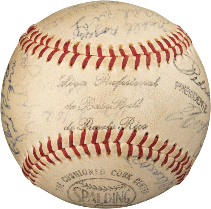 Roberto Clemente 1960's San Juan Senadores Team Signed Baseball PSA DNA COA