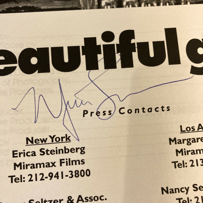 Mira Sorvino Signed Autographed Beautiful Girls Original Movie Script JSA COA