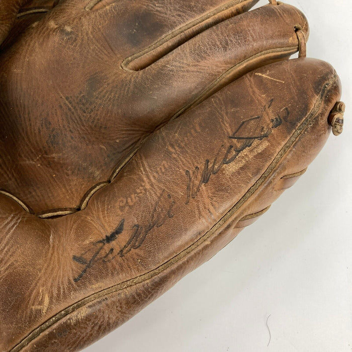 Eddie Mathews Signed 1950's Rawlings Game Model Baseball Glove JSA COA