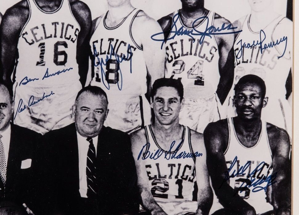 1958-59 Boston Celtics NBA Champs Team Signed 18x24 Photo Bill Russell Beckett