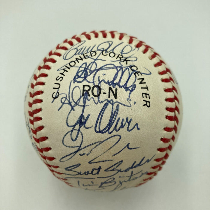 Beautiful 1990 Cincinnati Reds World Series Champs Team Signed Baseball JSA COA
