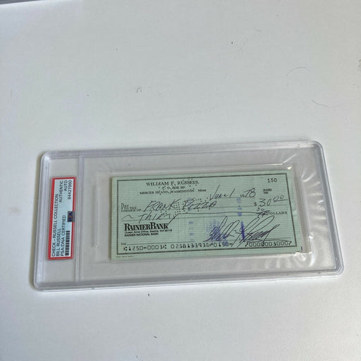 Bill Russell Signed Autographed Bank Check PSA DNA Boston Celtics HOF Legend