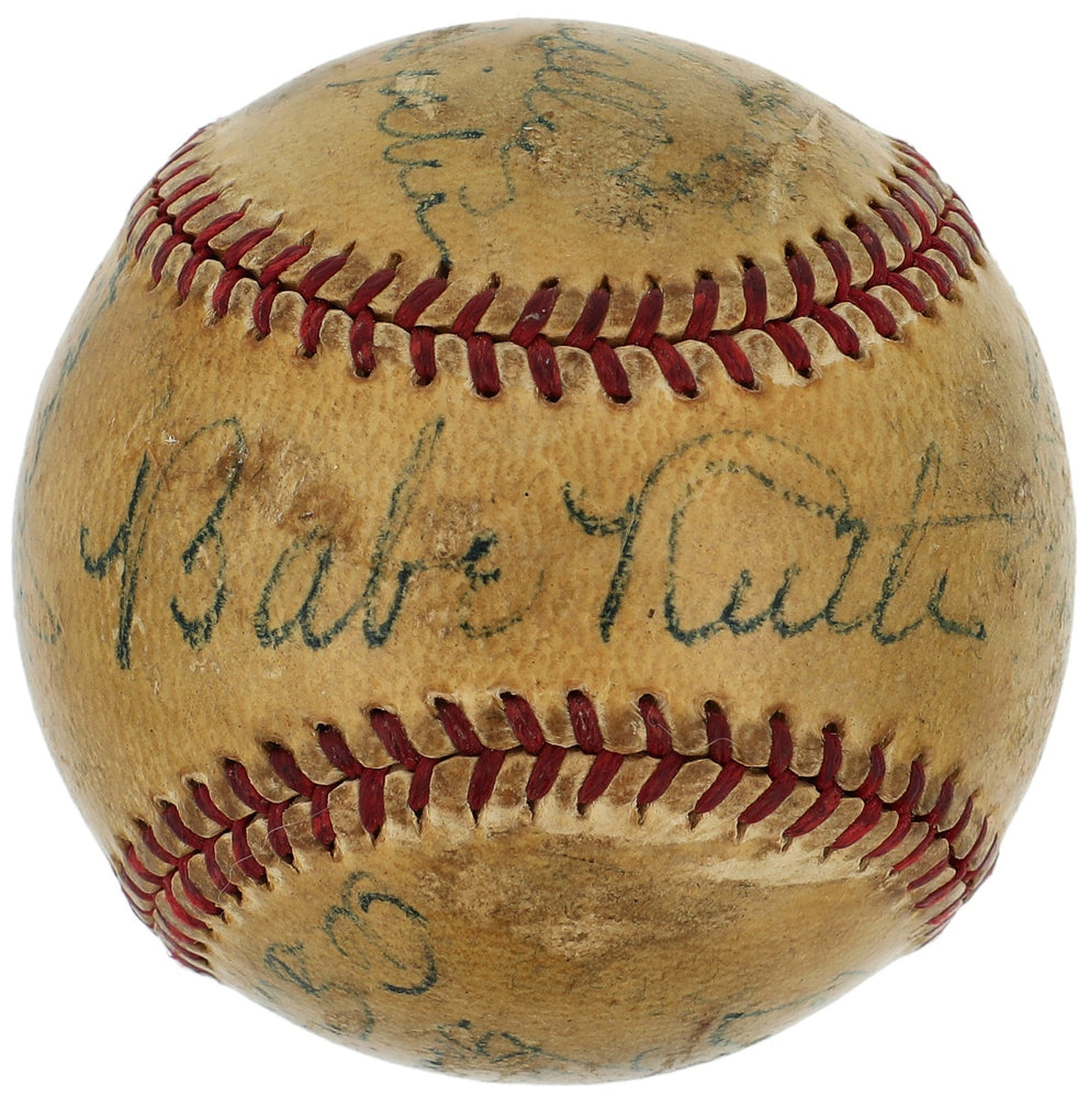 Babe Ruth, Honus Wagner, Abbott & Costello Signed Baseball Beckett COA