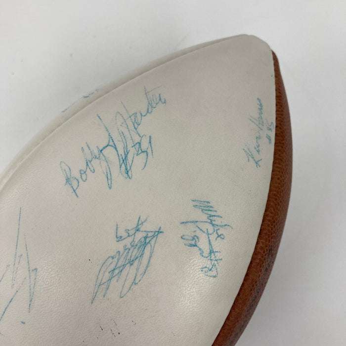 1987 Miami Hurricanes NCAA National Champions Team Signed Football JSA COA