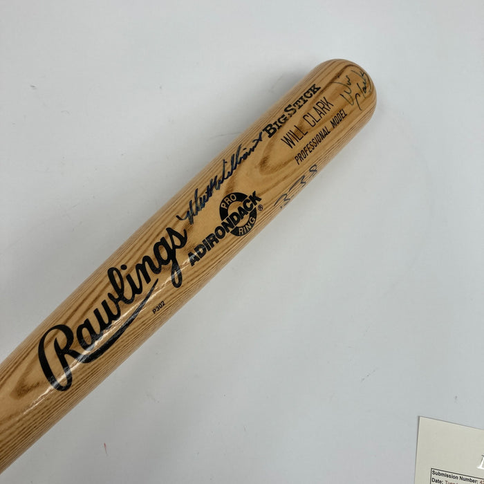 Barry Bonds Matt Williams Will Clark Signed Game Model Baseball Bat JSA COA