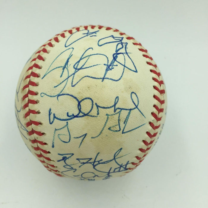 Roy Halladay Pre Rookie 2000 Syracuse Skychiefs Team Signed Baseball JSA COA