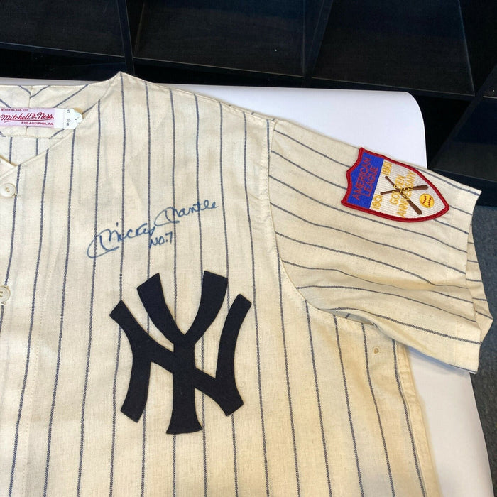 Mickey Mantle No. 7 Signed Authentic New York Yankees Game Jersey Beckett COA