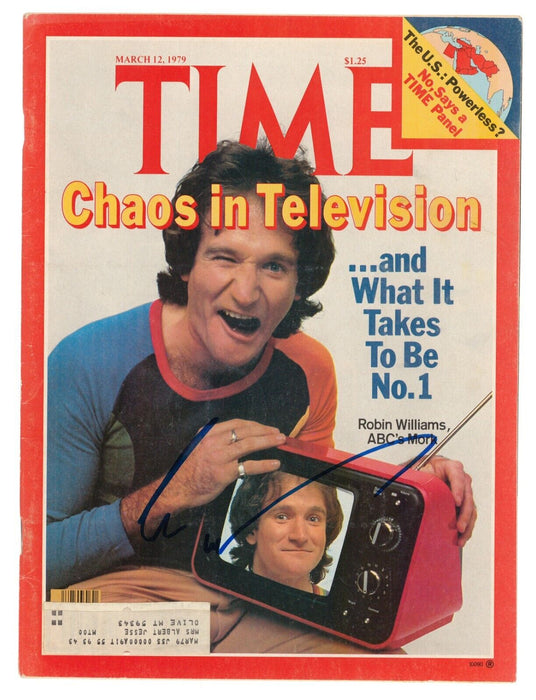 Robin Williams Signed Autographed 1979 Time Magazine Beckett LOA