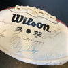 Super Bowl XXI Attendees Signed Football Joe Dimaggio Stan Musial (24) JSA COA