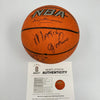 1985-86 Los Angeles Lakers Team Signed Basketball Abdul Jabbar Magic Johnson BAS