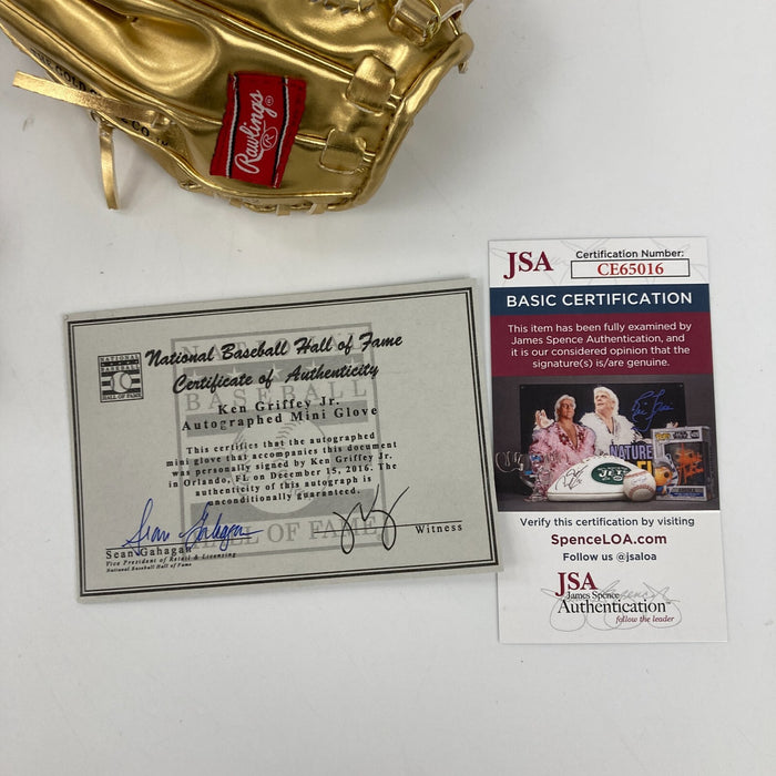 Ken Griffey Jr.  "10x G.G." Signed Rawlings Gold Glove JSA COA