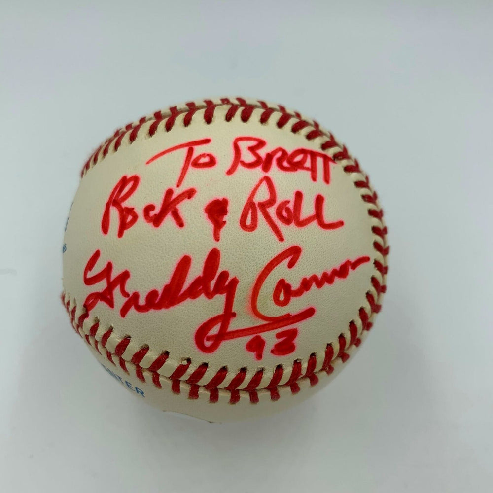 Nancy Sinatra & Freddy Boom Boom Cannon Signed American League Baseball JSA COA