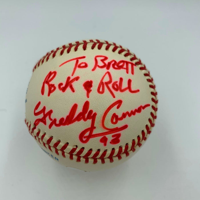 Nancy Sinatra & Freddy Boom Boom Cannon Signed American League Baseball JSA COA