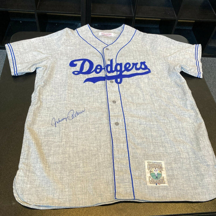 Johnny Podres Signed Authentic  Brooklyn Dodgers Jersey PSA DNA Graded MINT 9