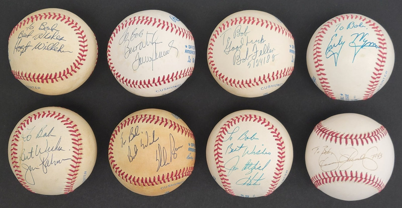 Lot Of (41) Hall Of Fame Signed Major League Baseball All Inscribed "To Bob" JSA