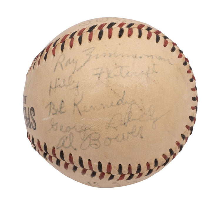 Nellie Fox Pre Rookie 1948 Lincoln Athletics Team Signed Baseball PSA DNA COA