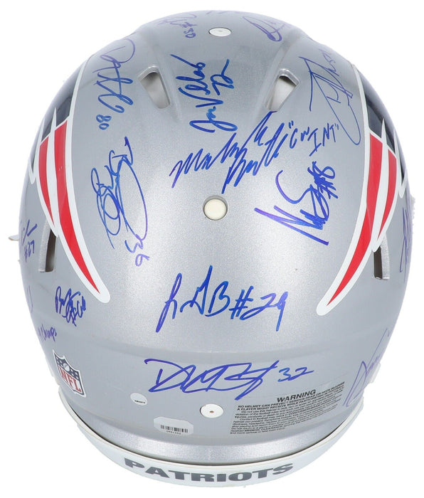 Tom Brady 2014 New England Patriots Super Bowl Champs Team Signed Helmet Steiner