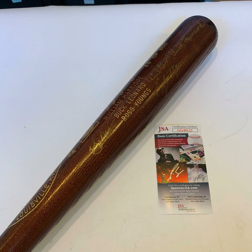 Yogi Berra Early Wynn Buck Leonard 1972 Hall Of Fame Induction Signed Bat JSA